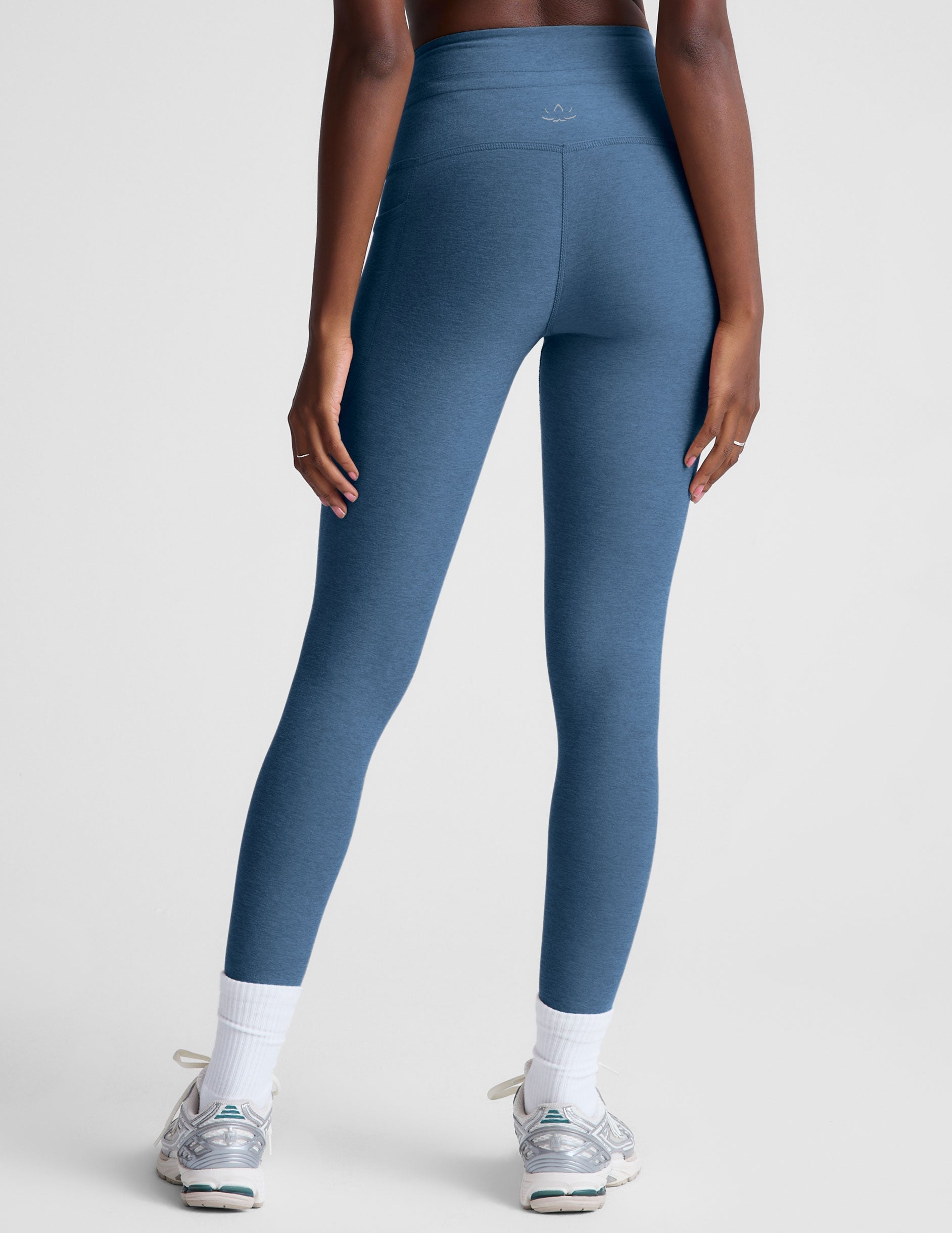 High-Waisted Spacedye Go Midi Leggings with Pockets & Drawstring Waistband