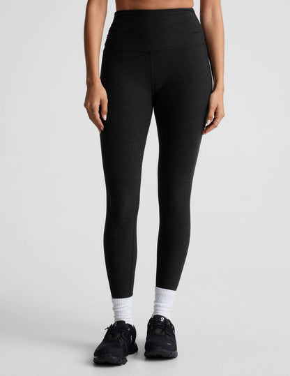 High-Waisted Spacedye Shirred Barre Leggings for Ultimate Comfort & Style
