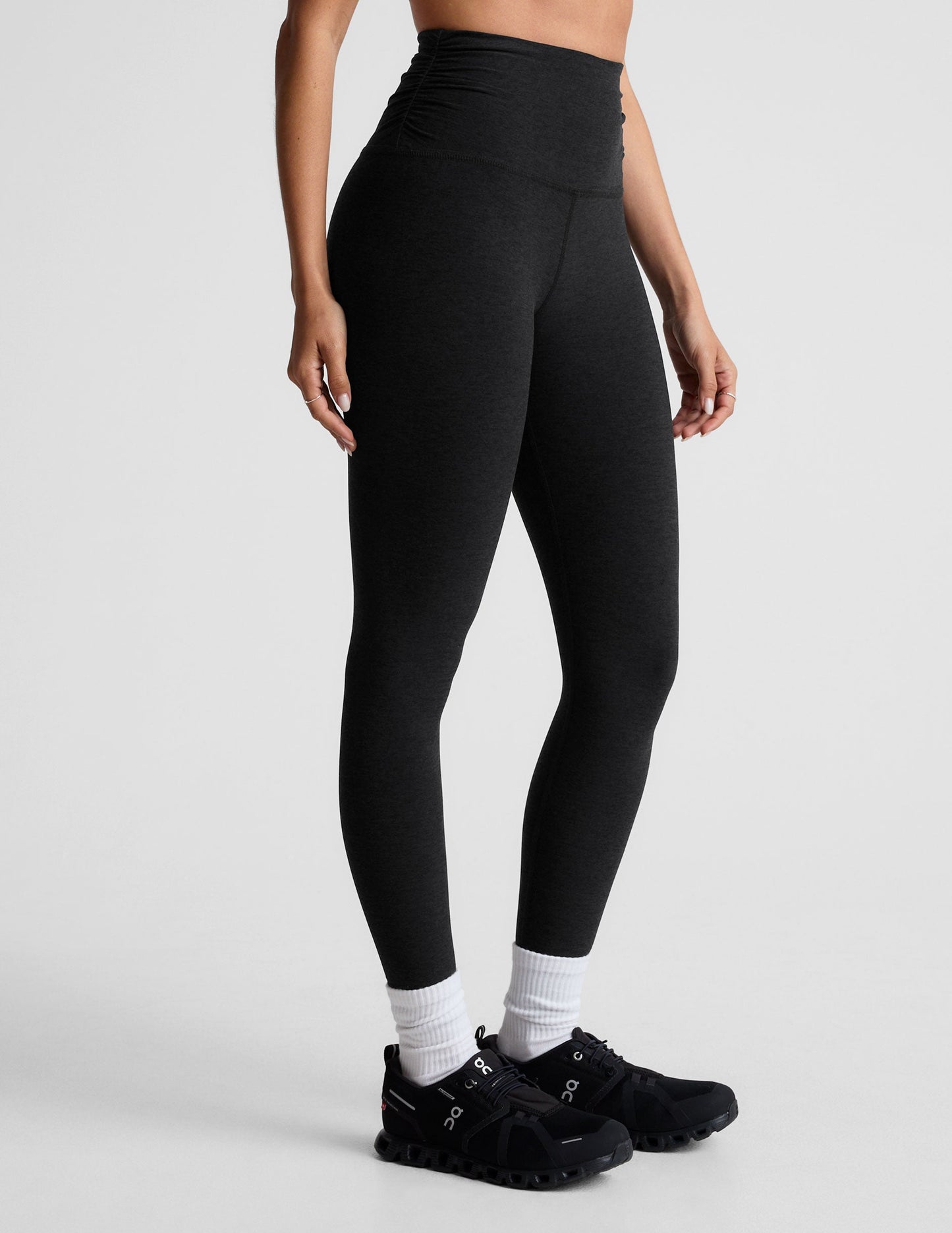 High-Waisted Spacedye Shirred Barre Leggings for Ultimate Comfort & Style