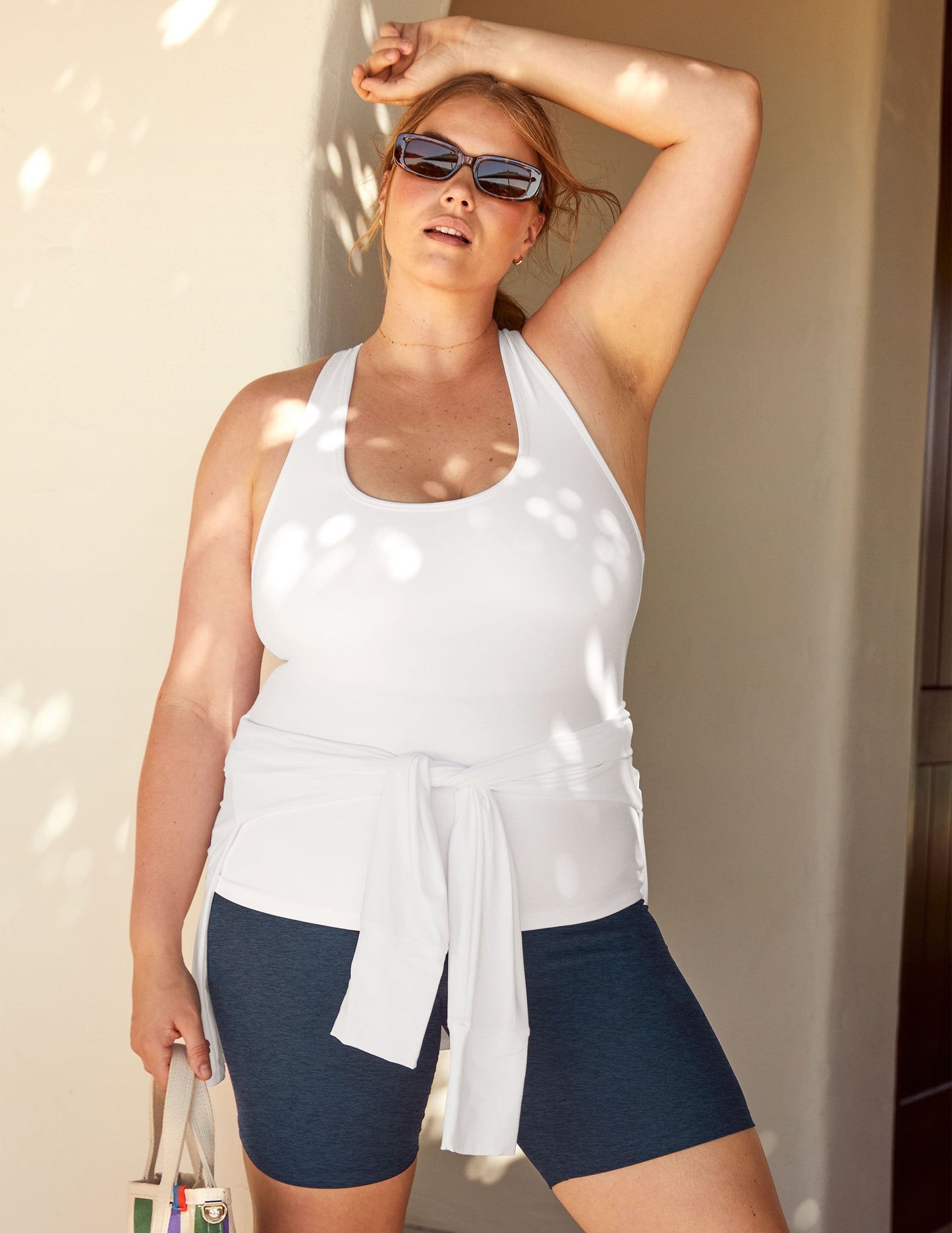 Spacedye Buttery Soft Racerback Tank Top with Built-in Shelf Bra