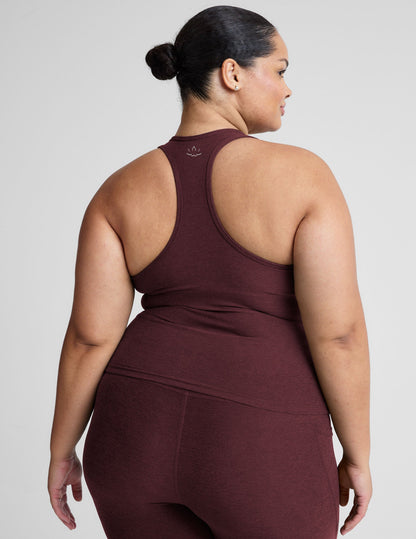 Ultra-Soft Spacedye Racerback Tank Top with Built-in Bra Support