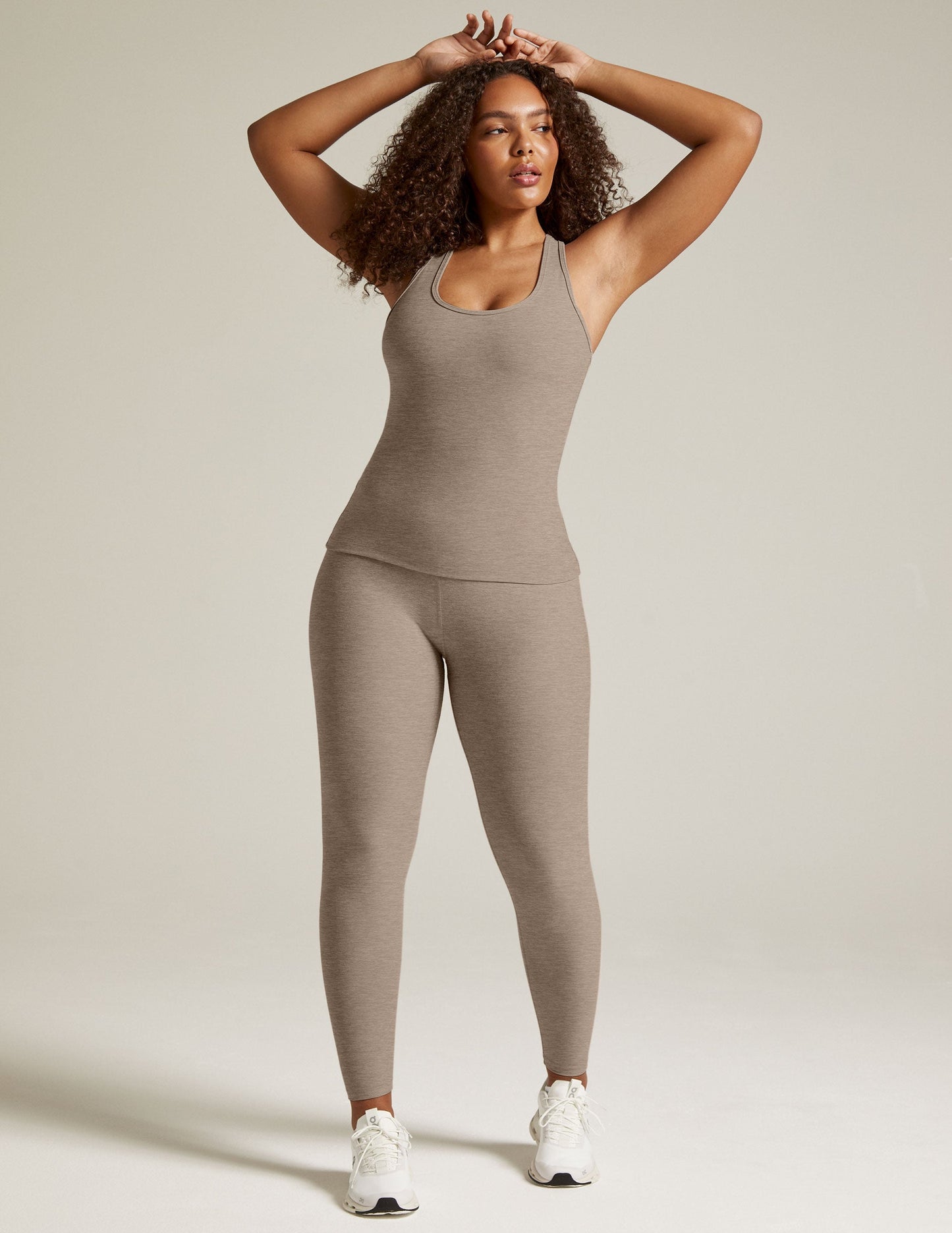 Spacedye Step Up Racerback Tank: Ultra-Soft Activewear with Built-in Bra