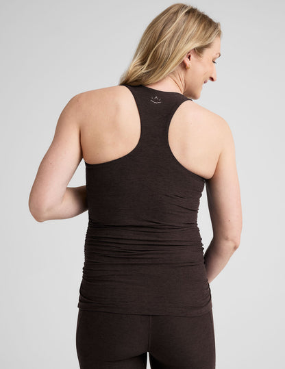 Ultimate Spacedye Maternity Racerback Tank with Built-in Bra for Pregnancy Comfort