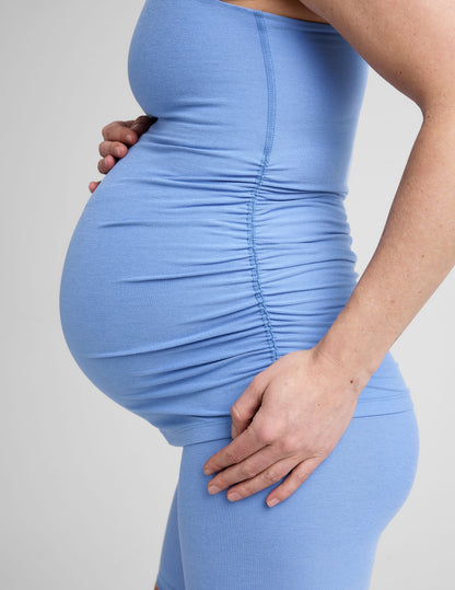 Comfortable Spacedye Maternity Racerback Tank Top with Built-in Bra Support