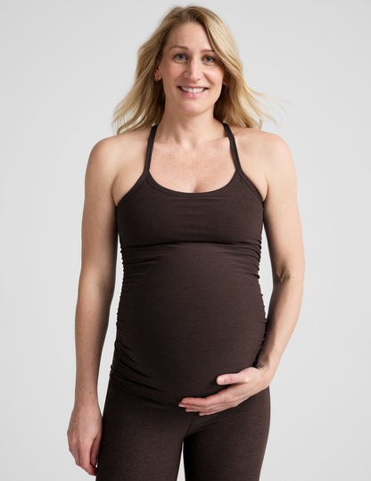 Spacedye Maternity Racerback Tank Top: Cool, Comfy, Supportive for Mom-to-Be