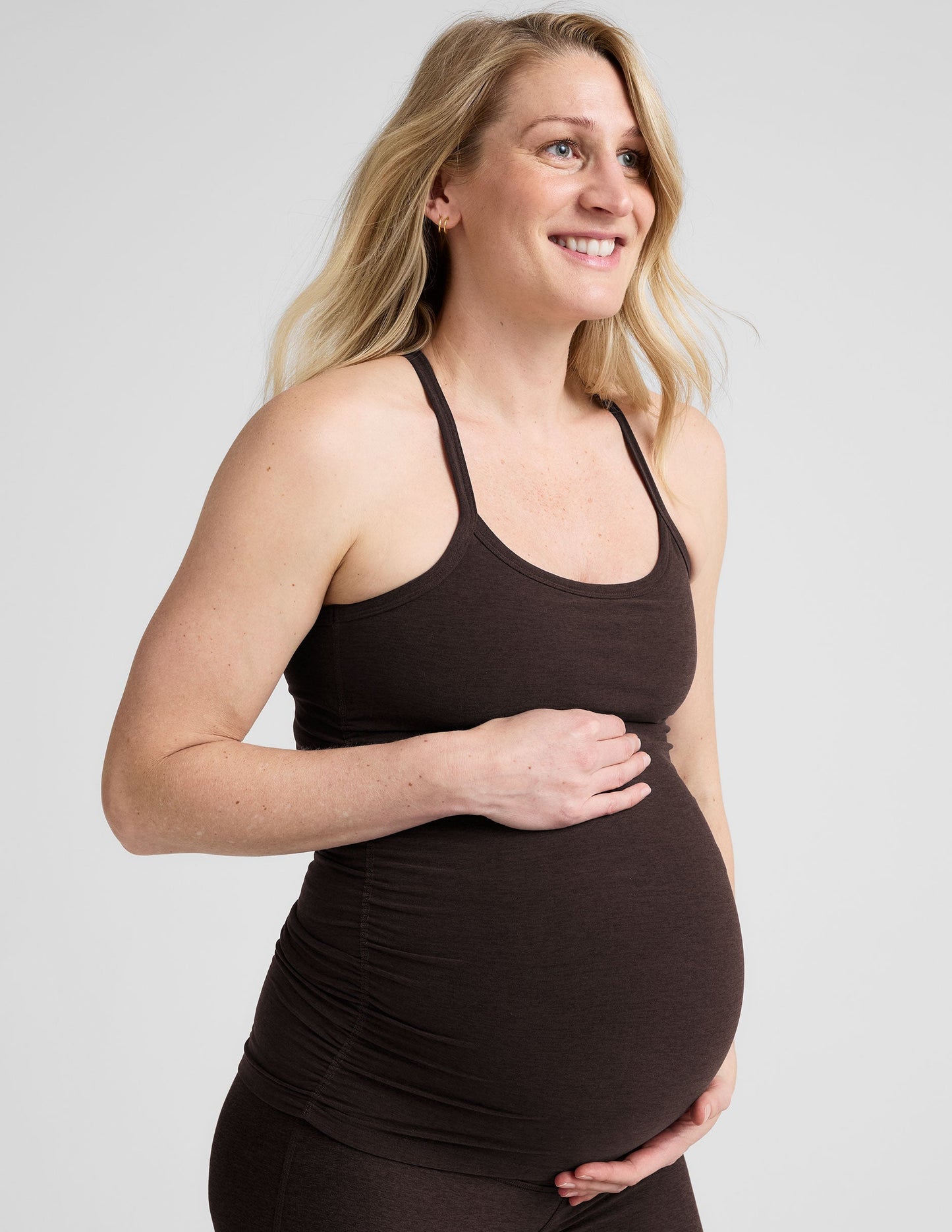 Spacedye Maternity Racerback Tank Top: Cool, Comfy, Supportive for Mom-to-Be