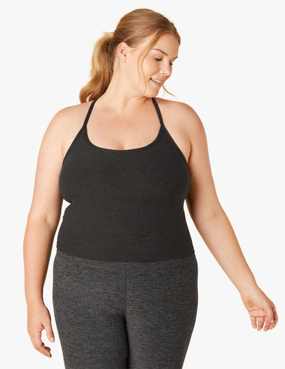 Beyond Yoga Spacedye Slim Racerback Cropped Tank with Built-in Bra & UPF 50+
