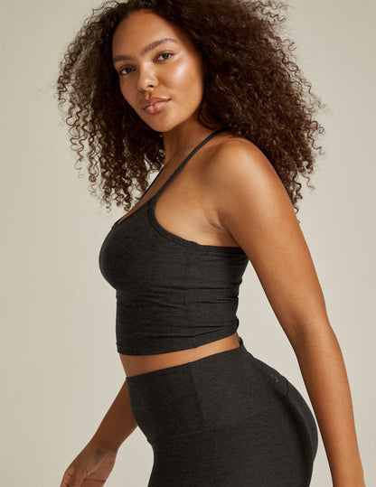 Beyond Yoga Spacedye Slim Racerback Cropped Tank with Built-in Bra & UPF 50+