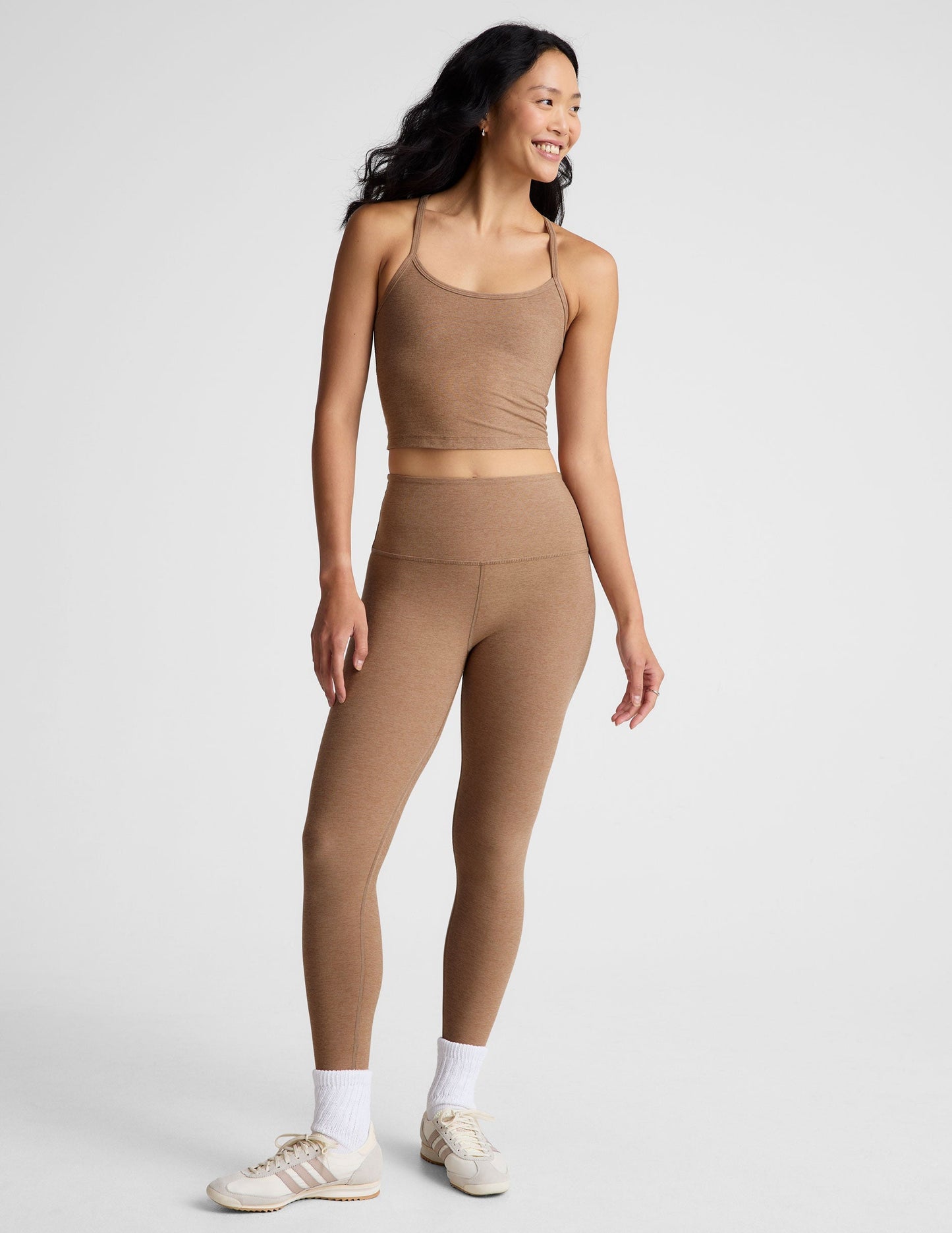 Beyond Yoga Spacedye Slim Racerback Cropped Tank with Built-in Bra