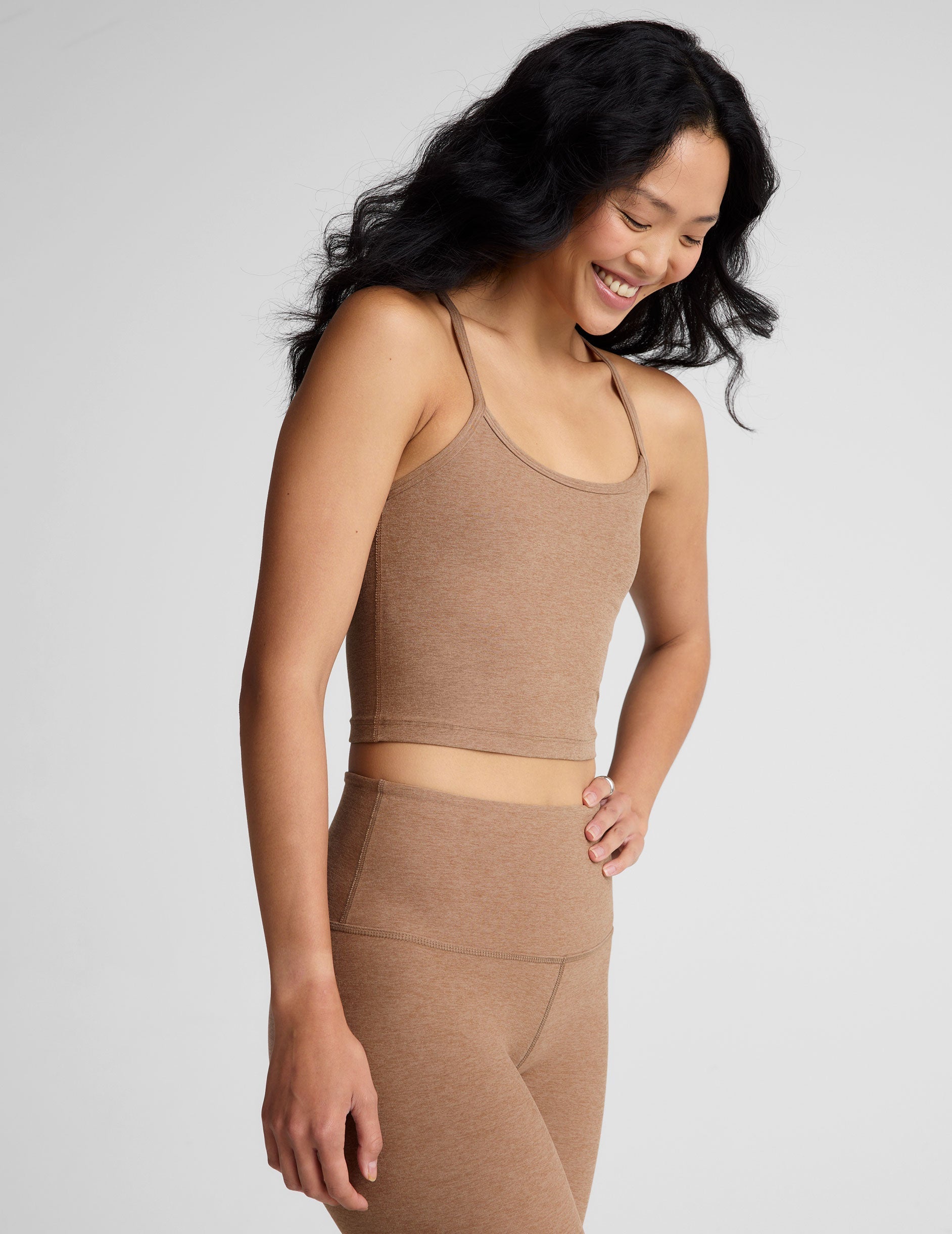 Beyond Yoga Spacedye Slim Racerback Cropped Tank with Built-in Bra