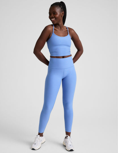 Ultra-Soft Spacedye Slim Racerback Cropped Tank Top: Flexible Support, Stylish Activewear