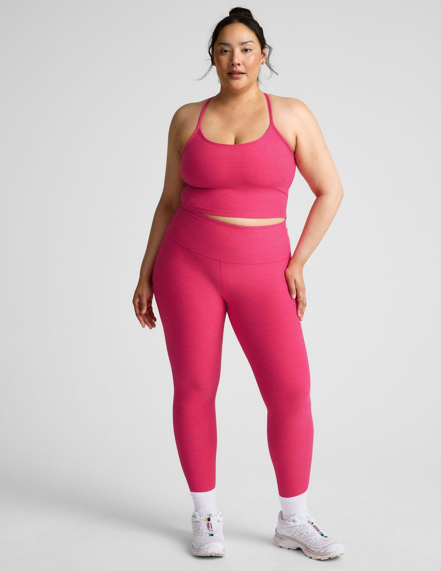 Beyond Yoga Spacedye Slim Racerback Cropped Tank with Built-in Bra