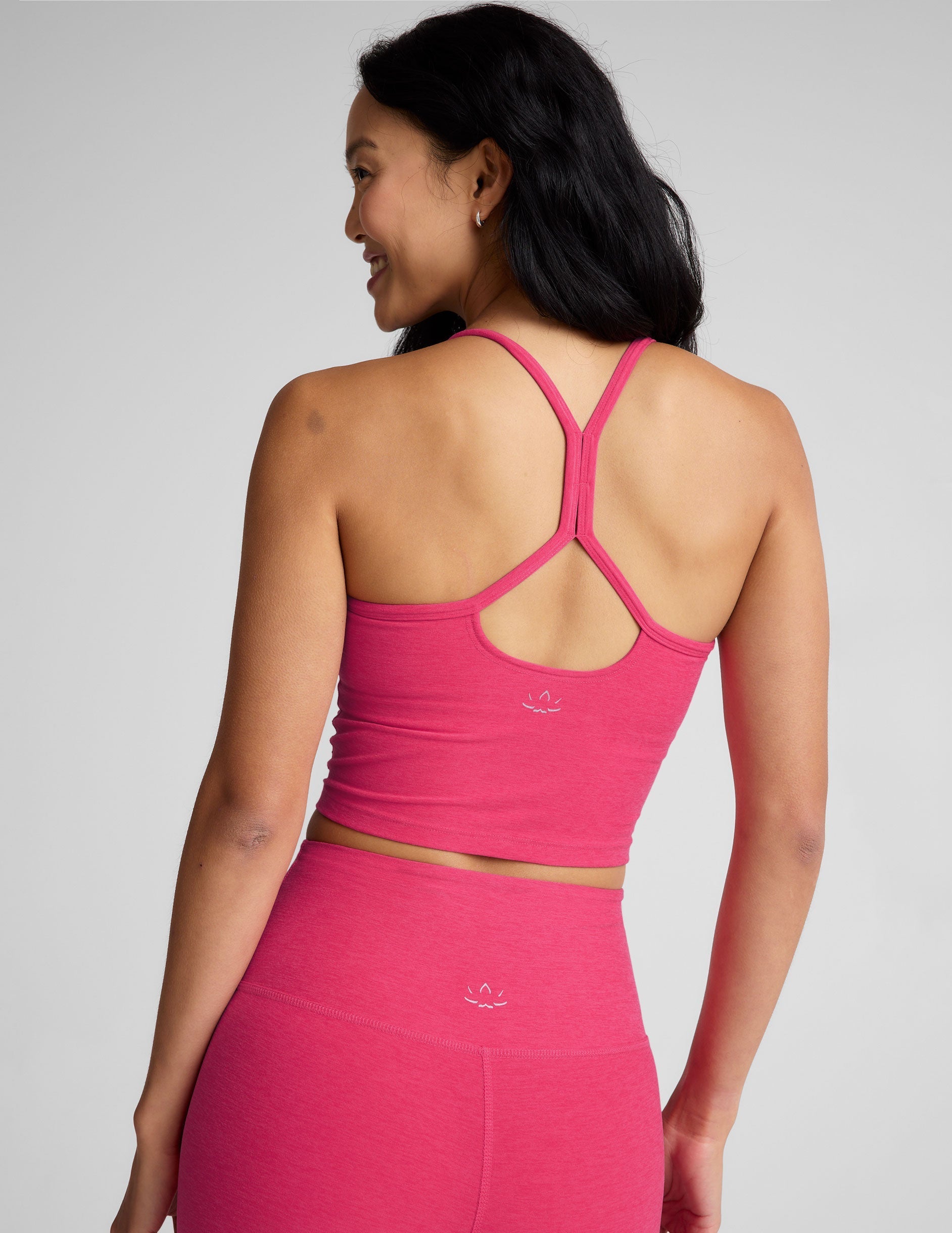 Beyond Yoga Spacedye Slim Racerback Cropped Tank with Built-in Bra