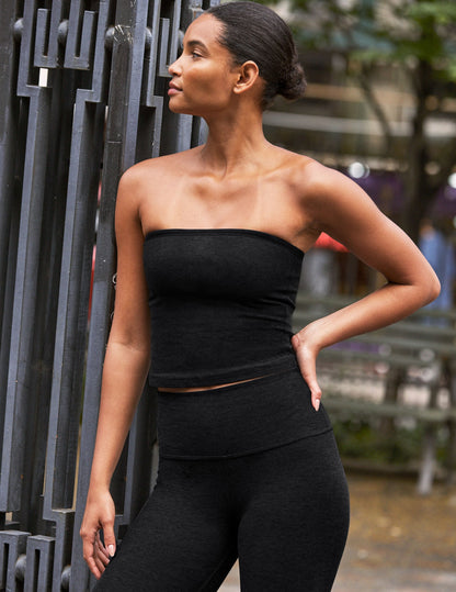 Spacedye Strapless Cropped Top: Built-in Bra, Soft, Versatile Comfort