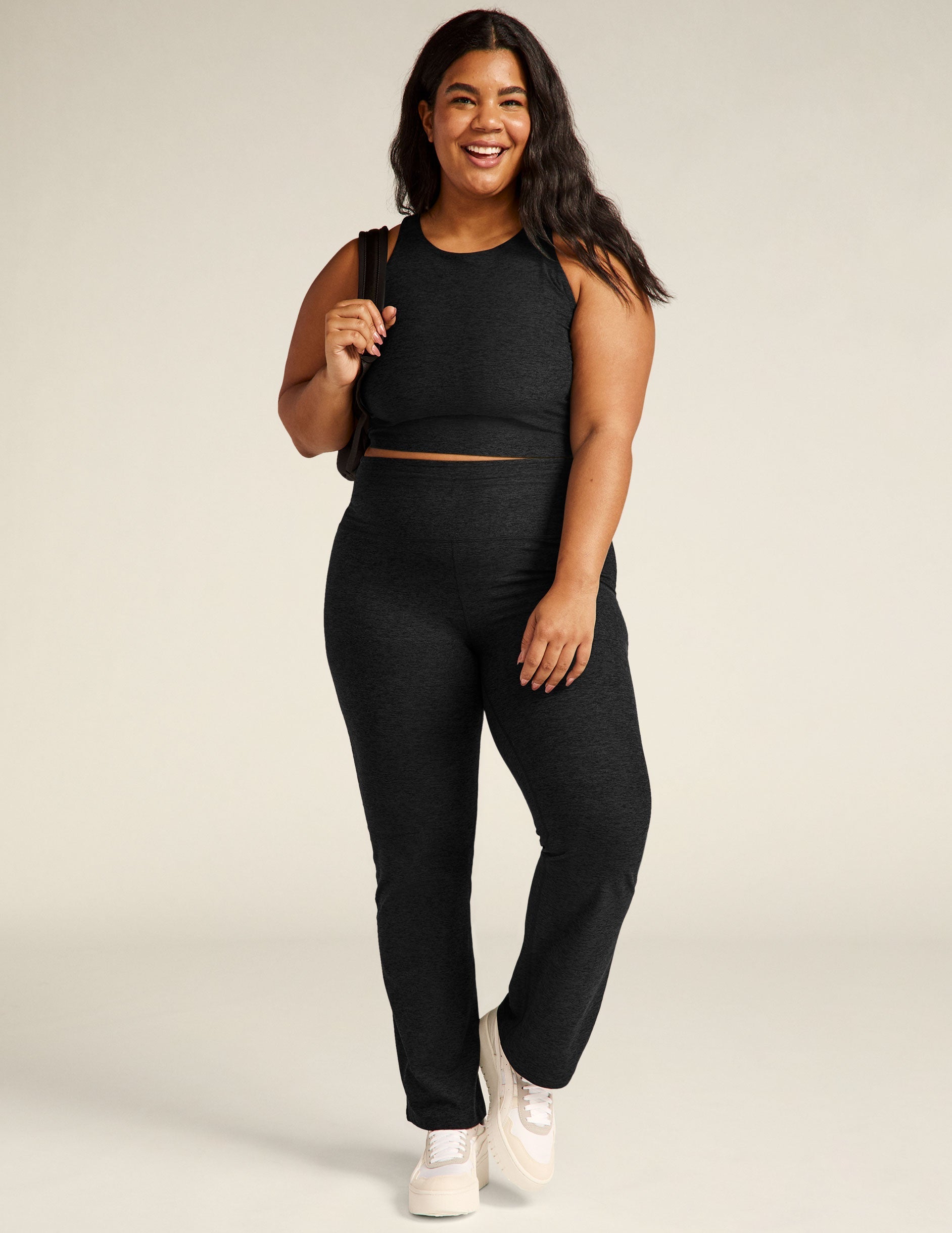 Spacedye Refocus Cropped Tank: Ultimate Comfort, Built-in Bra, Flattering Fit