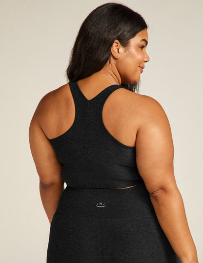 Spacedye Refocus Cropped Tank: Ultimate Comfort, Built-in Bra, Flattering Fit