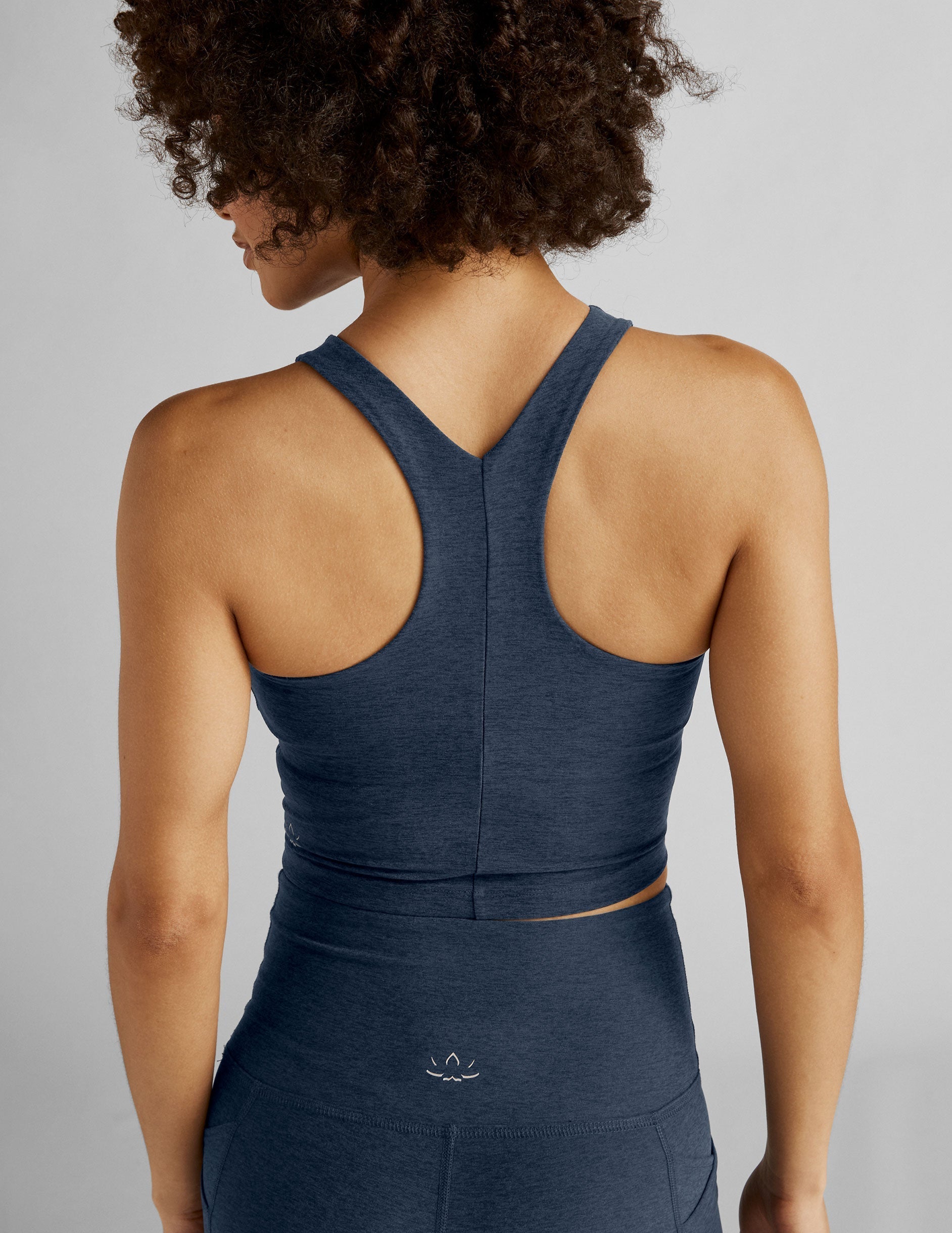 Spacedye Refocus Cropped Tank: Integrated Bra, Slim Racerback, Flattering Activewear