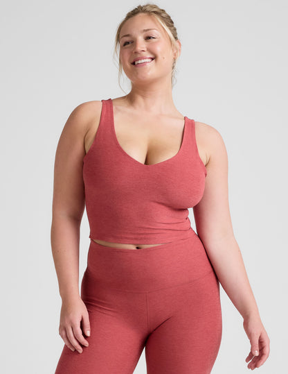 Beyond Yoga Spacedye V-Neck Cropped Tank Top with Built-in Bra