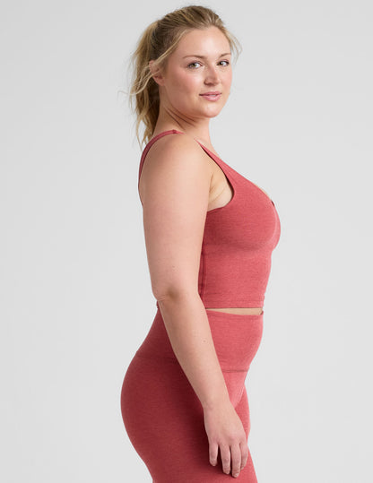 Beyond Yoga Spacedye V-Neck Cropped Tank Top with Built-in Bra