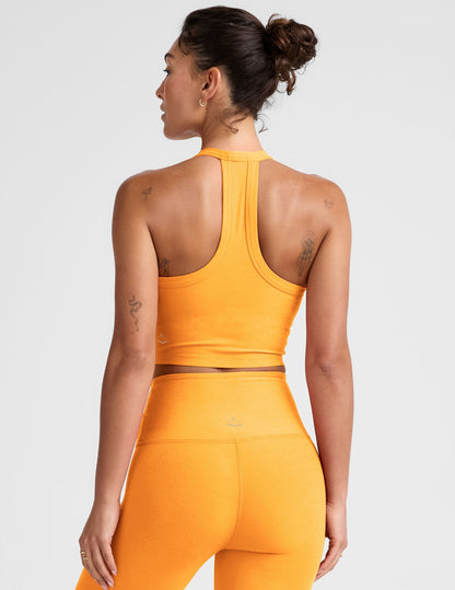 Beyond Yoga Spacedye Cropped Tank: V-Neck, Racerback, Built-in Bra, Comfort