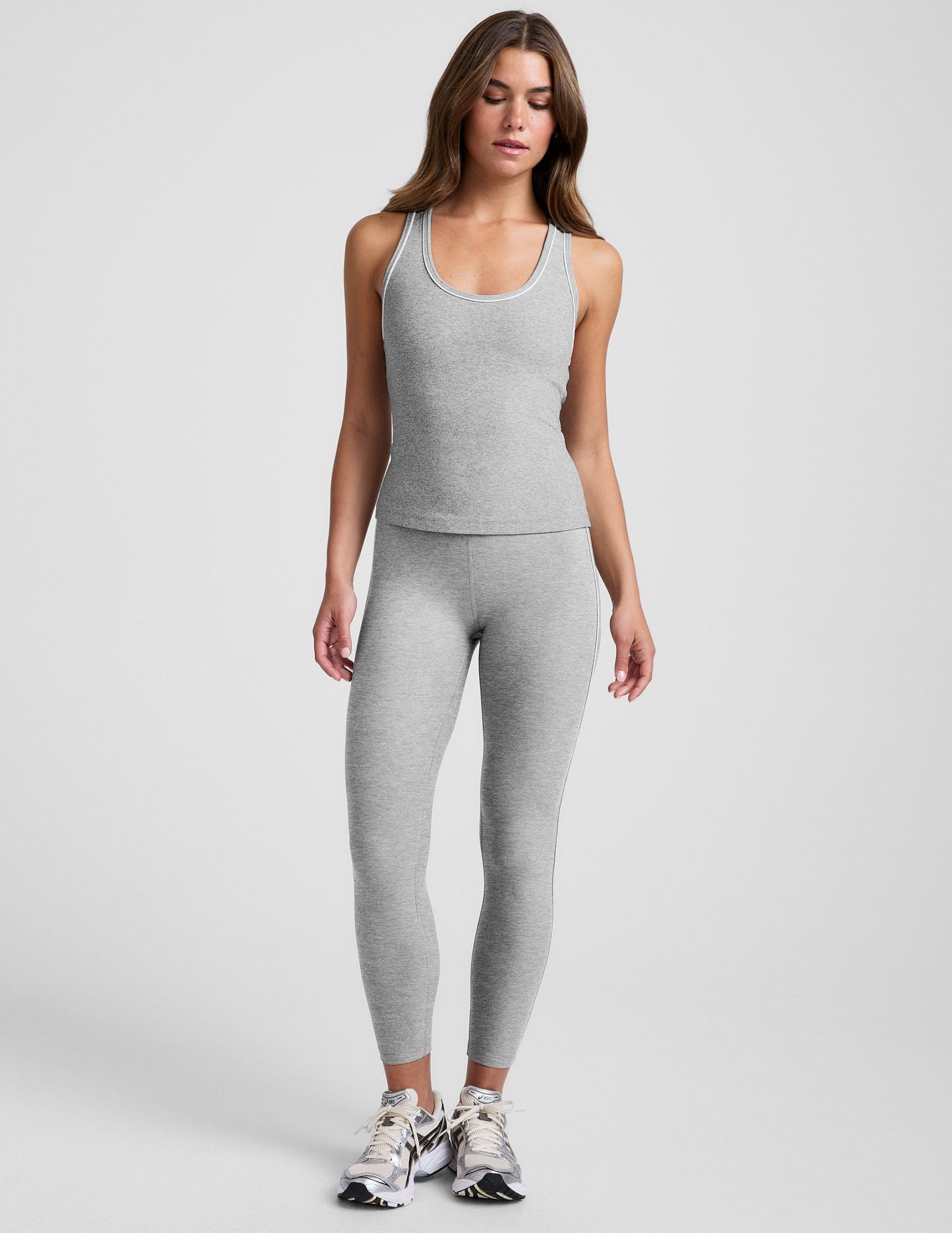 Spacedye Racerback Tank Top with Built-in Bra for Active Comfort