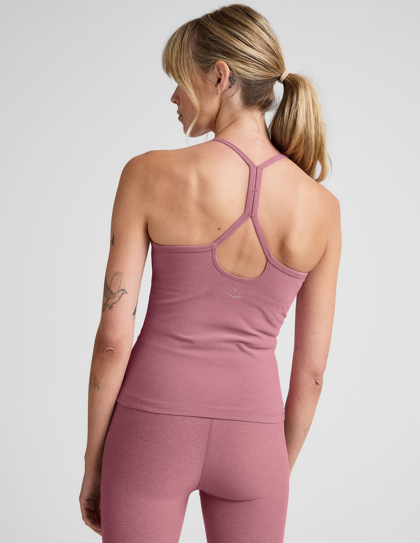 Buttery-Soft Spacedye Slim Racerback Tank: Extended Length, Built-in Bra Comfort