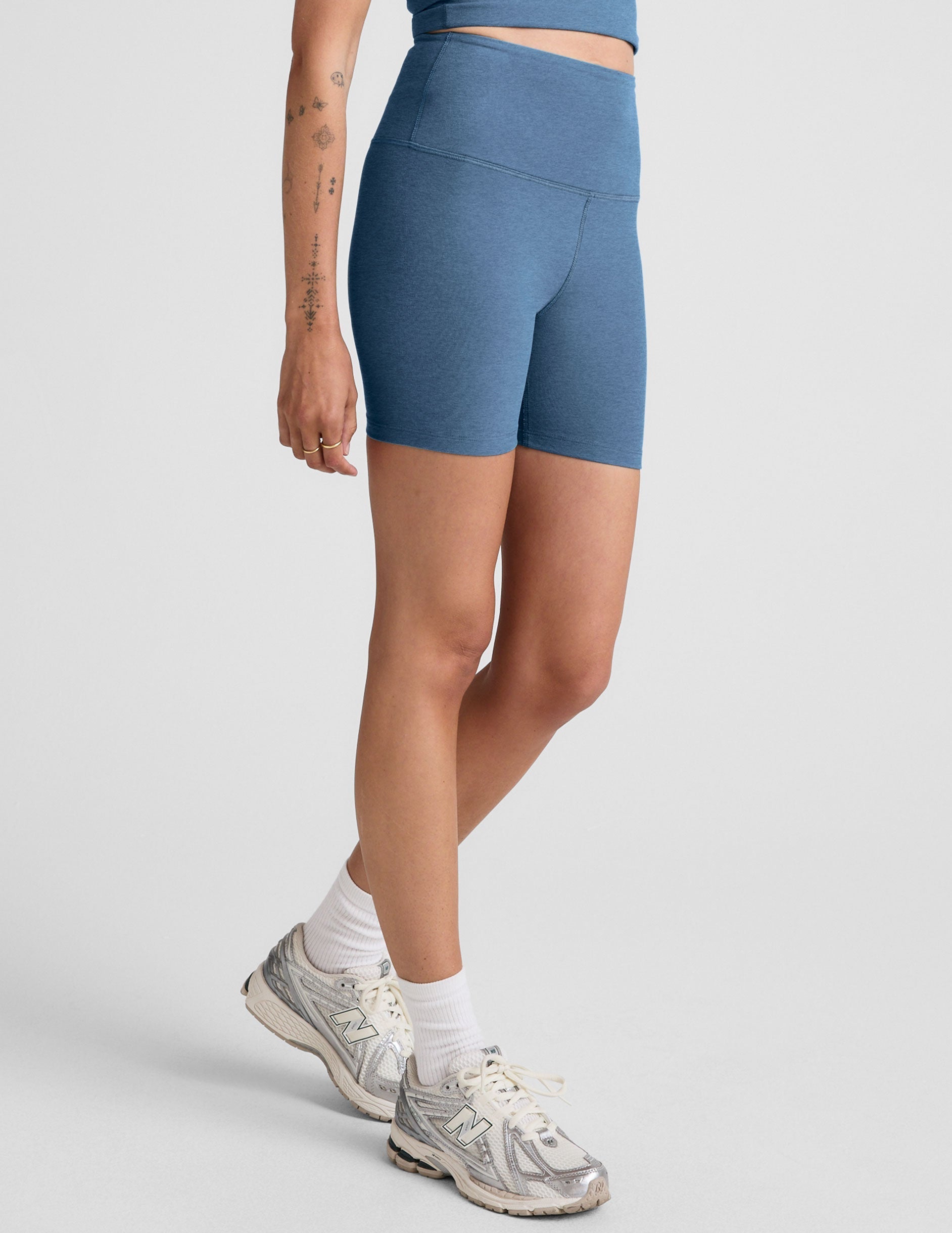 Spacedye Keep Pace 5-Inch High-Waisted Biker Shorts: Soft Yoga Activewear for Comfort