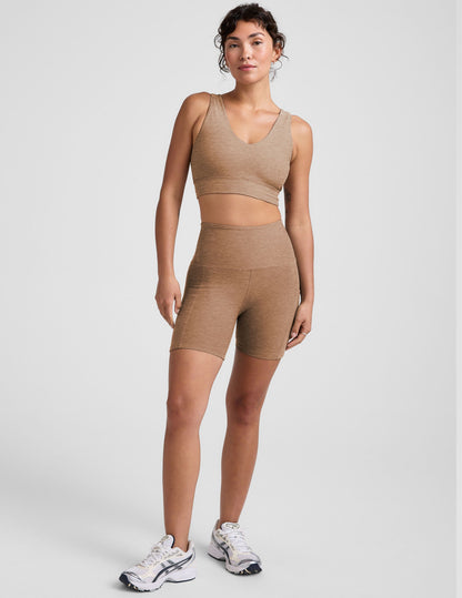 Women's Spacedye 5-Inch High-Waisted Yoga Biker Shorts with Pockets