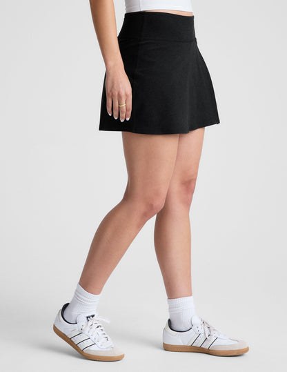 Flirty Spacedye Crossover Mini Skirt with Hidden Shorts and Pockets