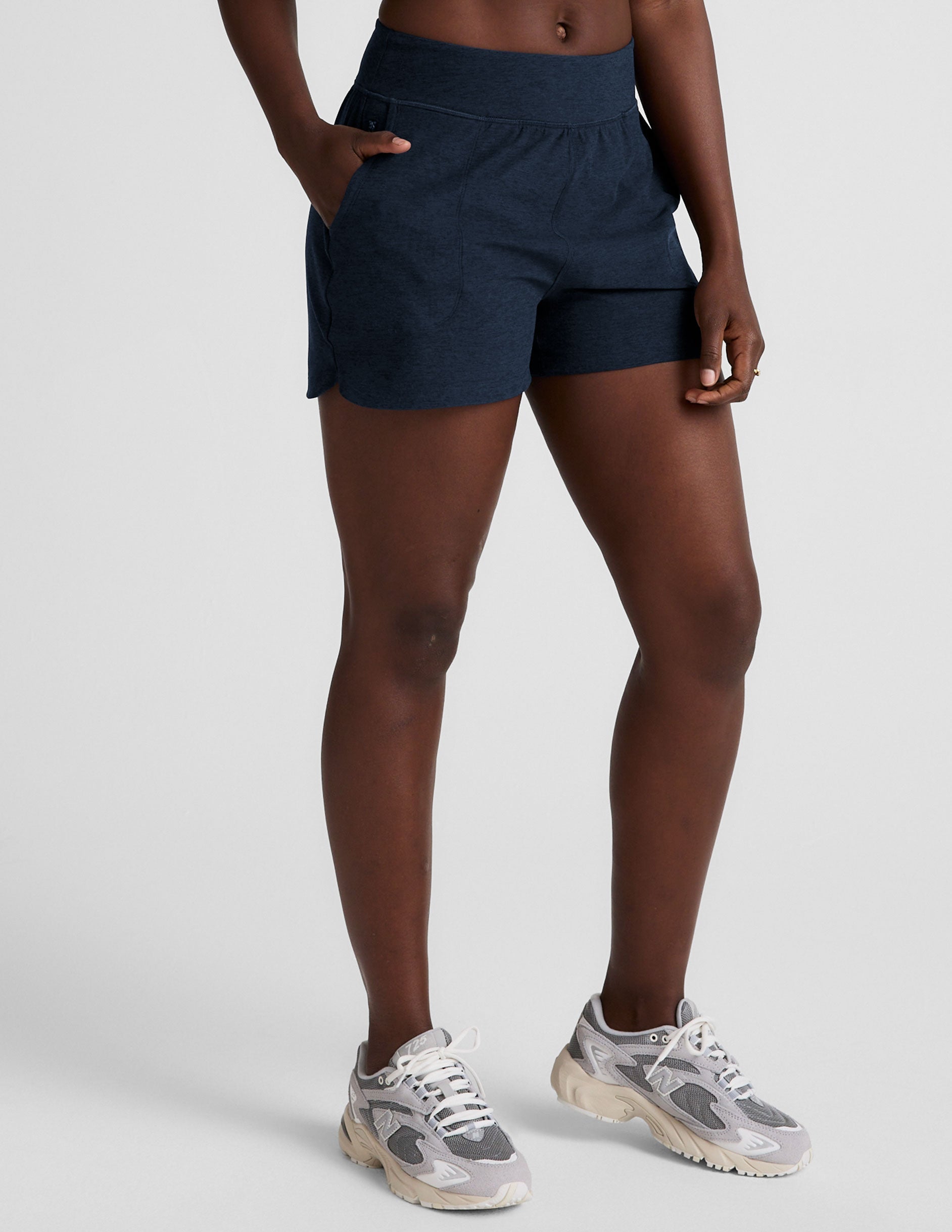 Beyond Yoga Spacedye Move Up 3-Inch Mid-Rise Pocket Shorts for Women