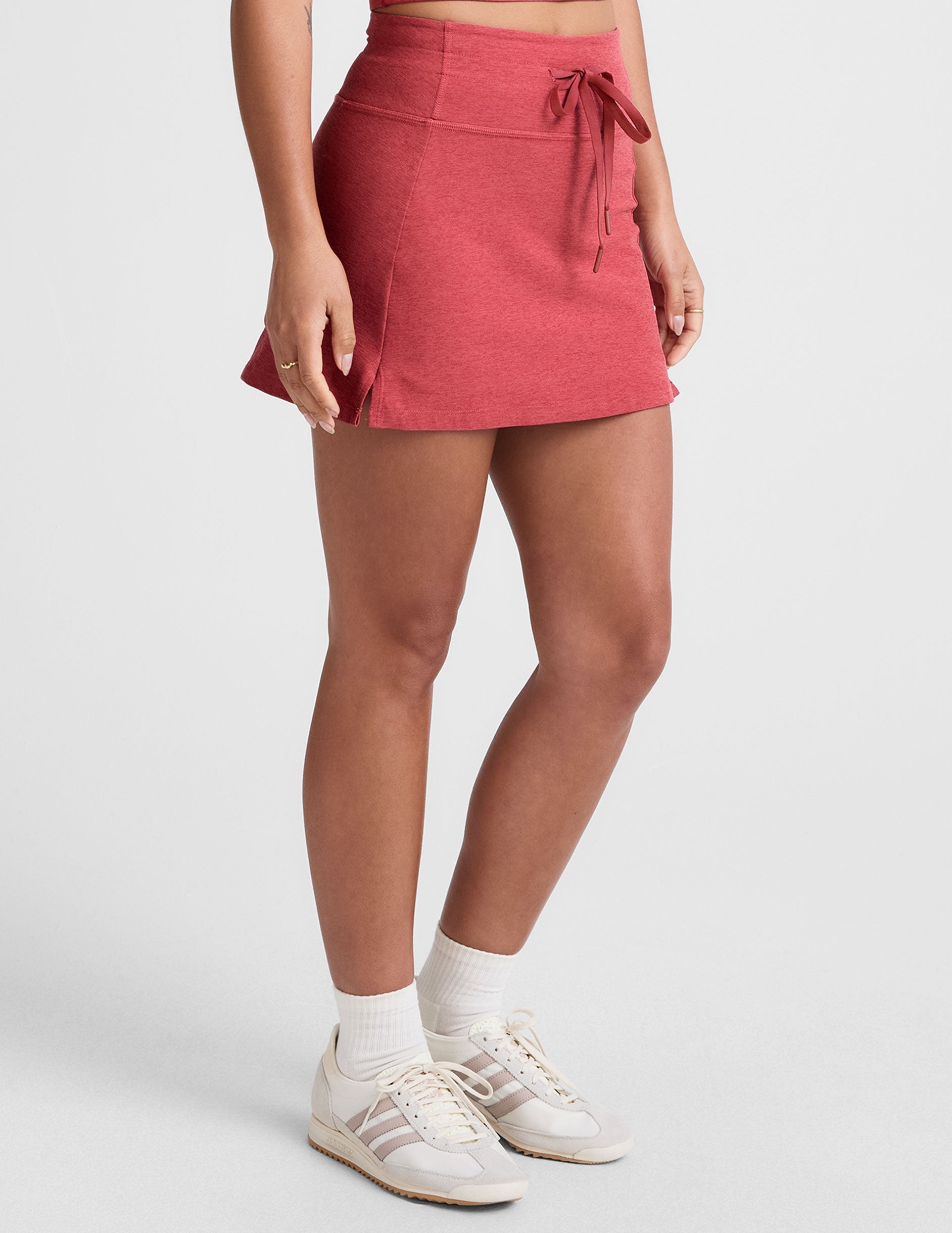 High-Waisted Spacedye Go Pocket Mini Skirt with Drawstring and Shorts