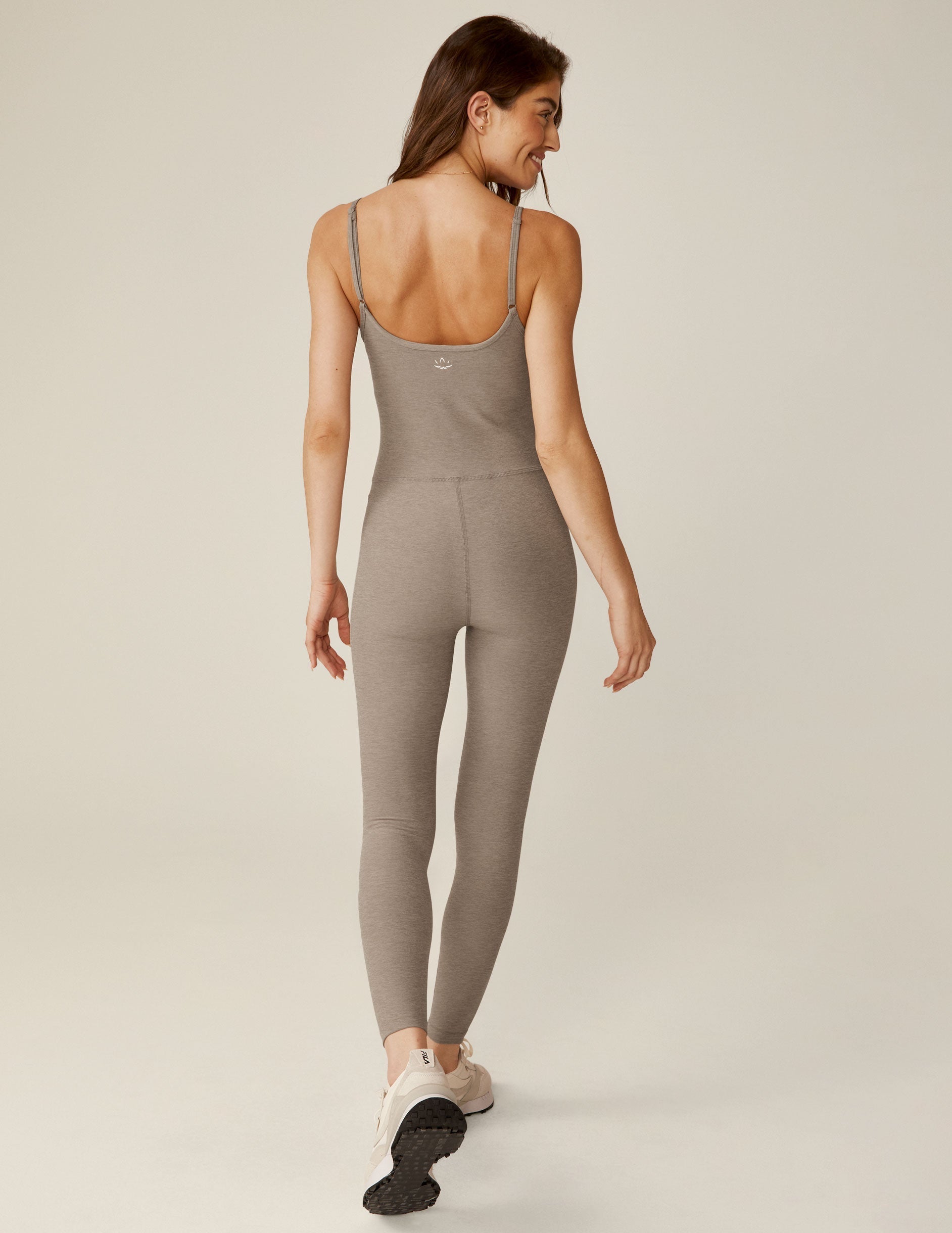 Comfortable Spacedye Uplevel Midi Jumpsuit: Activewear, Relaxed Fit, Adjustable Straps