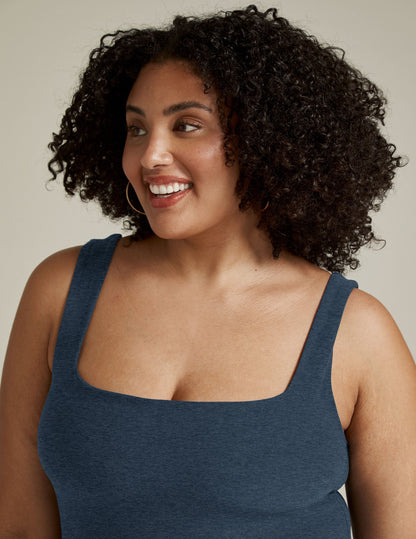 Luxurious Spacedye Icon Midi Dress: Effortless Style, Ultimate Comfort, Nocturnal Navy