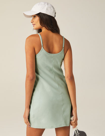 Performance Spacedye Essence Mini Dress: Built-in Bodysuit, Pockets, Adjustable Straps