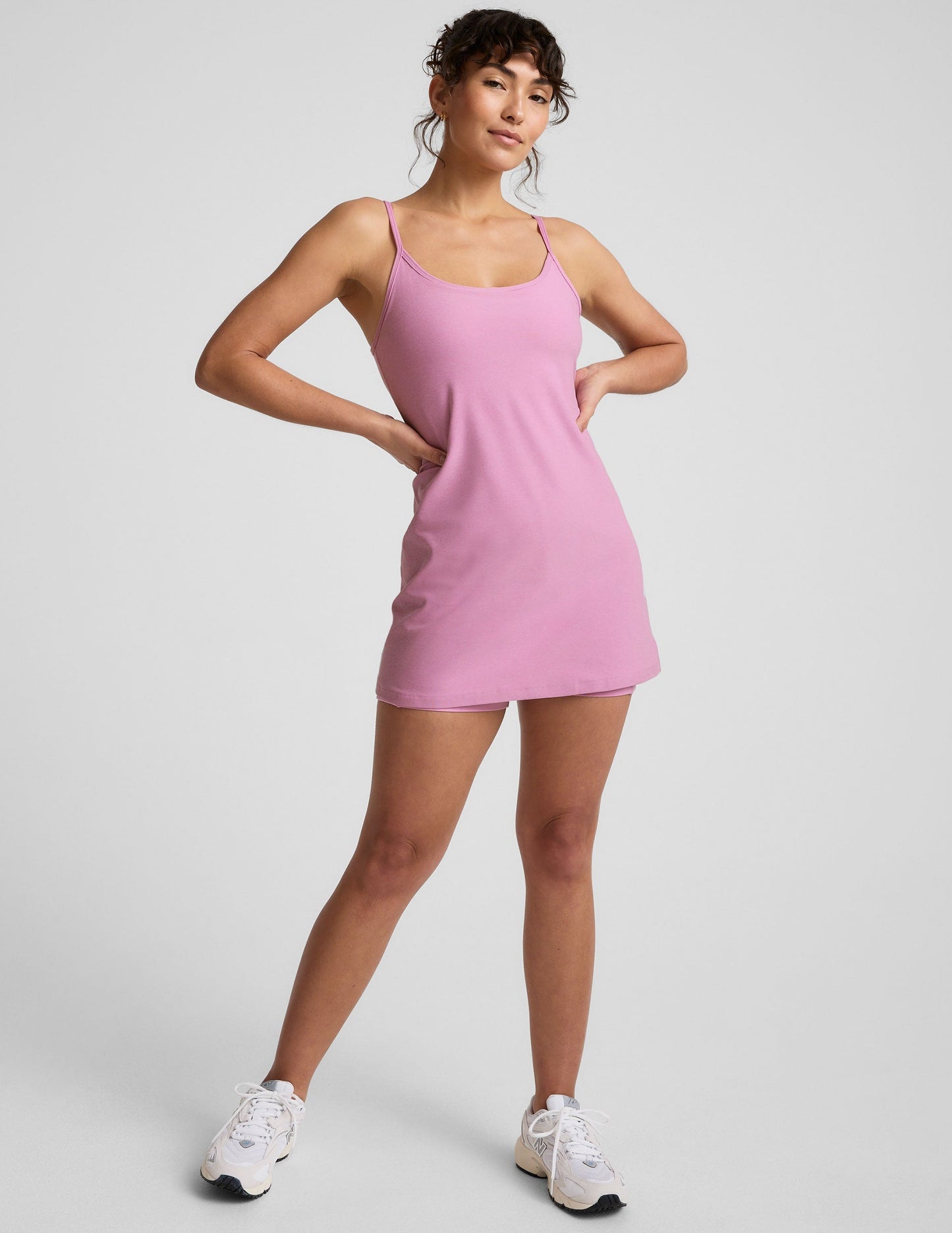 Pink Haze Spacedye Essence Active Dress with Built-in Bodysuit & Pockets