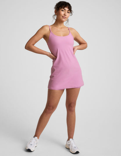 Pink Haze Spacedye Essence Active Dress with Built-in Bodysuit & Pockets
