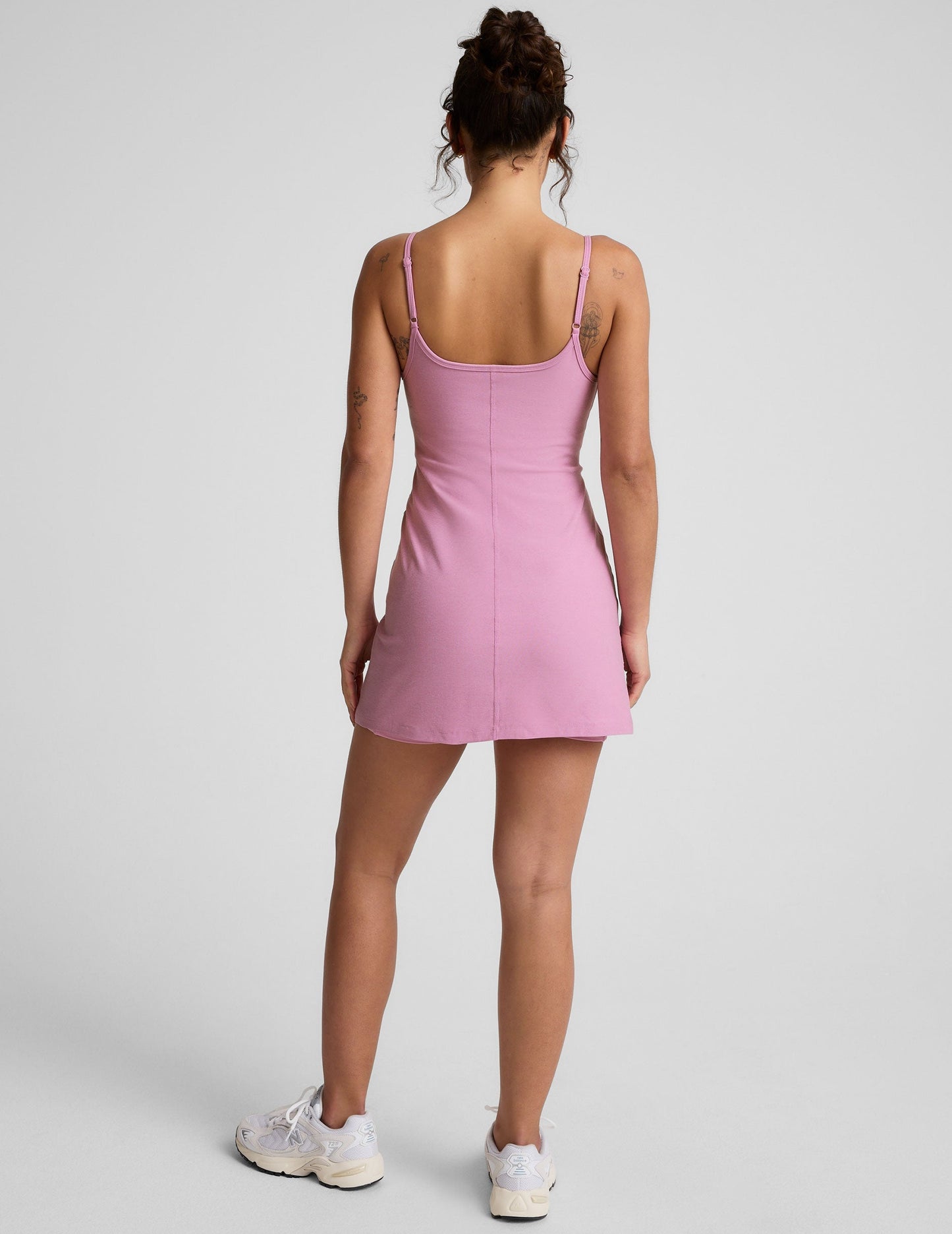 Pink Haze Spacedye Essence Active Dress with Built-in Bodysuit & Pockets