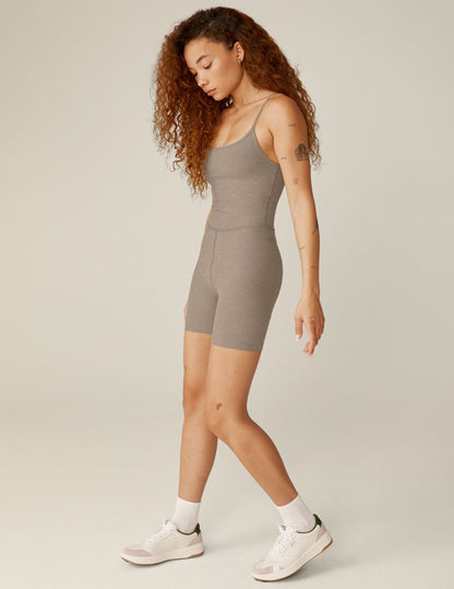 Spacedye Active Biker Jumpsuit with Built-in Bra for Yoga & Workouts