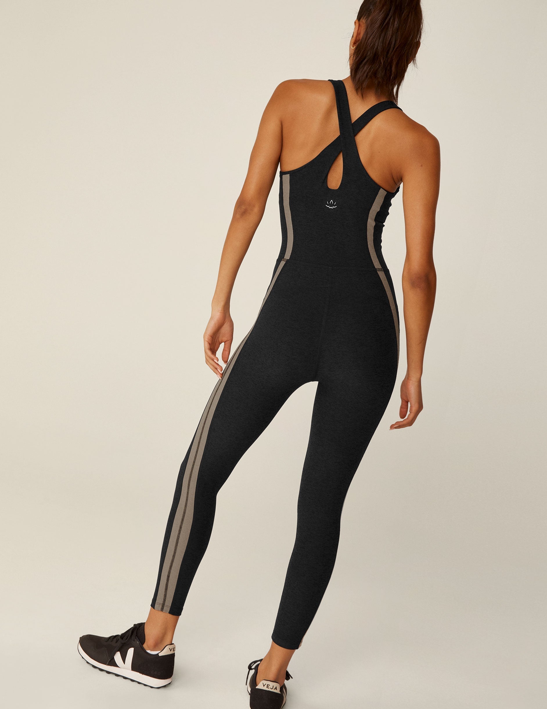 Spacedye Racerback Jumpsuit with Built-in Bra, Ankle Length, Slim Fit