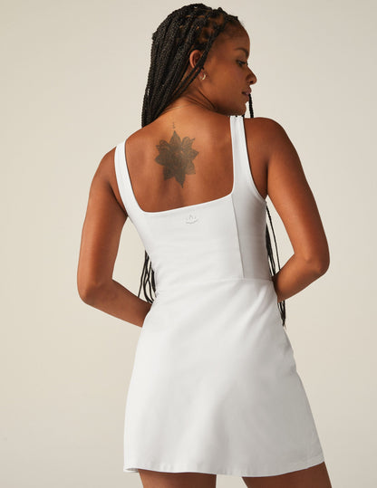 Spacedye Court Appeal Mini Dress: Built-in Shorts, Pocket, Side Slit, Activewear