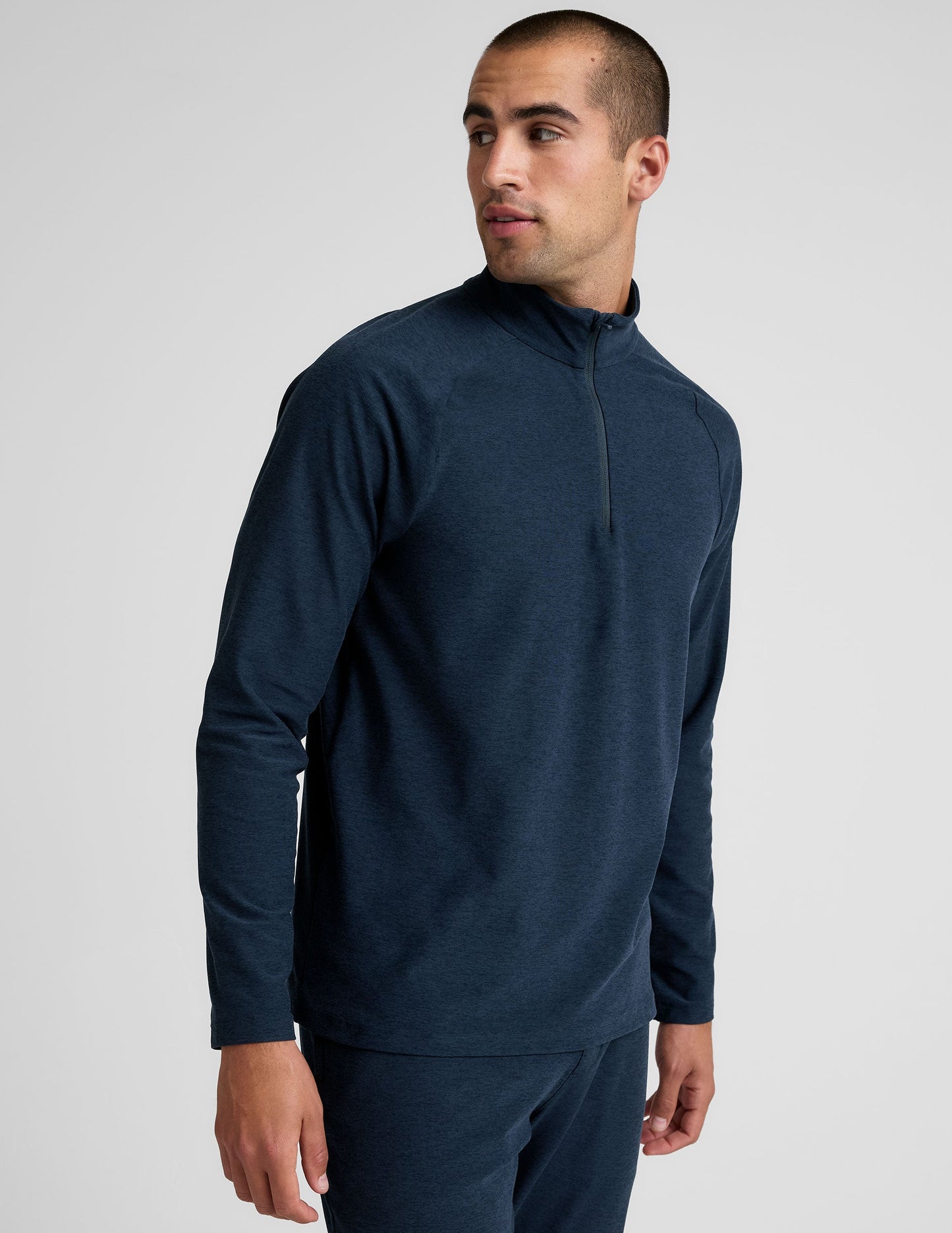 Ultra-Soft Spacedye Men's Quarter Zip Pullover: Moisture-Wicking, Slim Fit, Secure Pocket