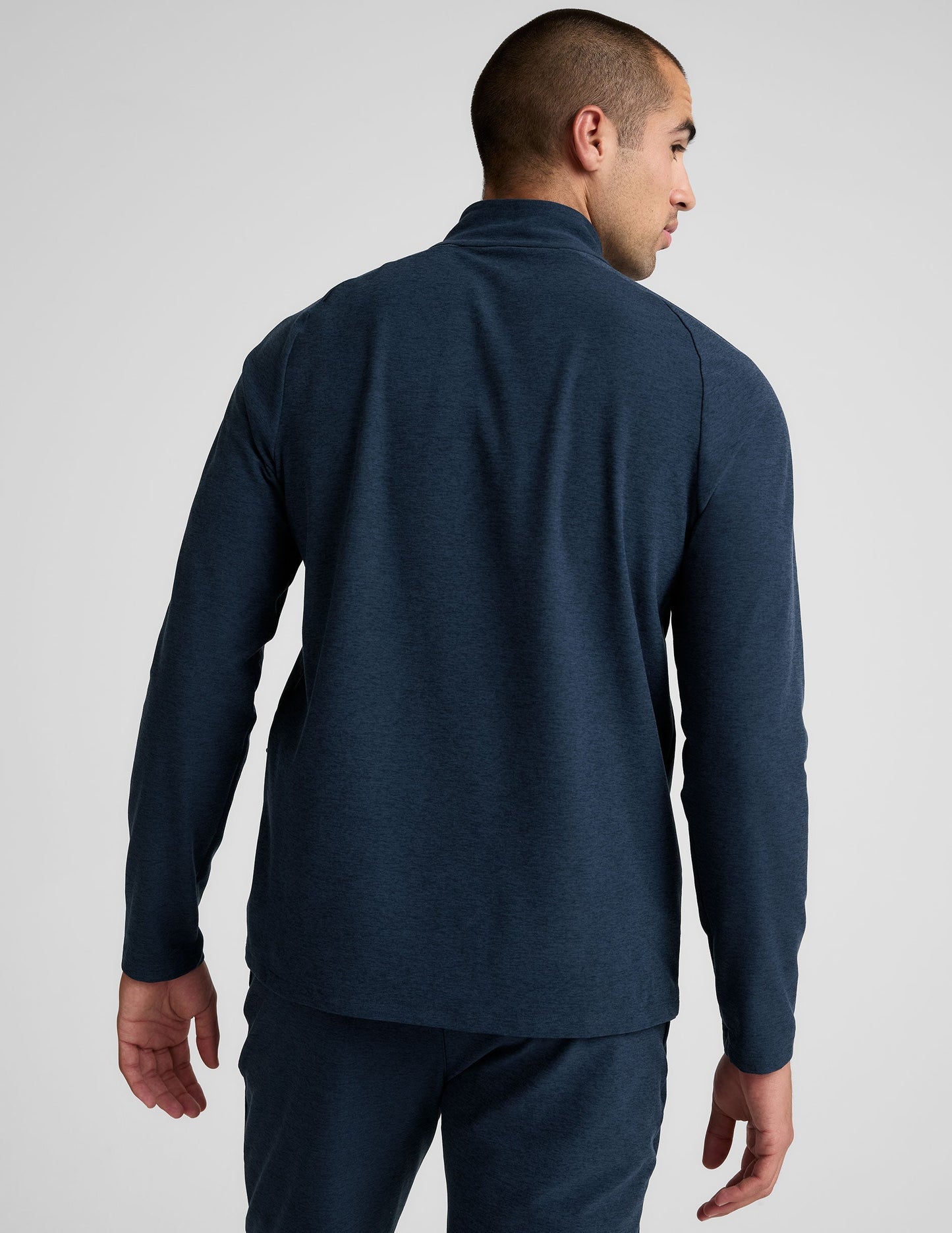 Ultra-Soft Spacedye Men's Quarter Zip Pullover: Moisture-Wicking, Slim Fit, Secure Pocket