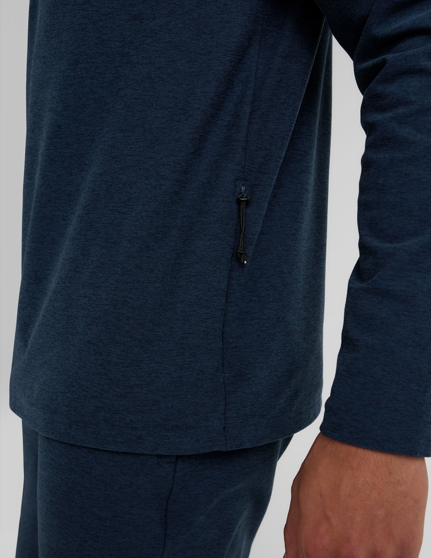 Ultra-Soft Spacedye Men's Quarter Zip Pullover: Moisture-Wicking, Slim Fit, Secure Pocket