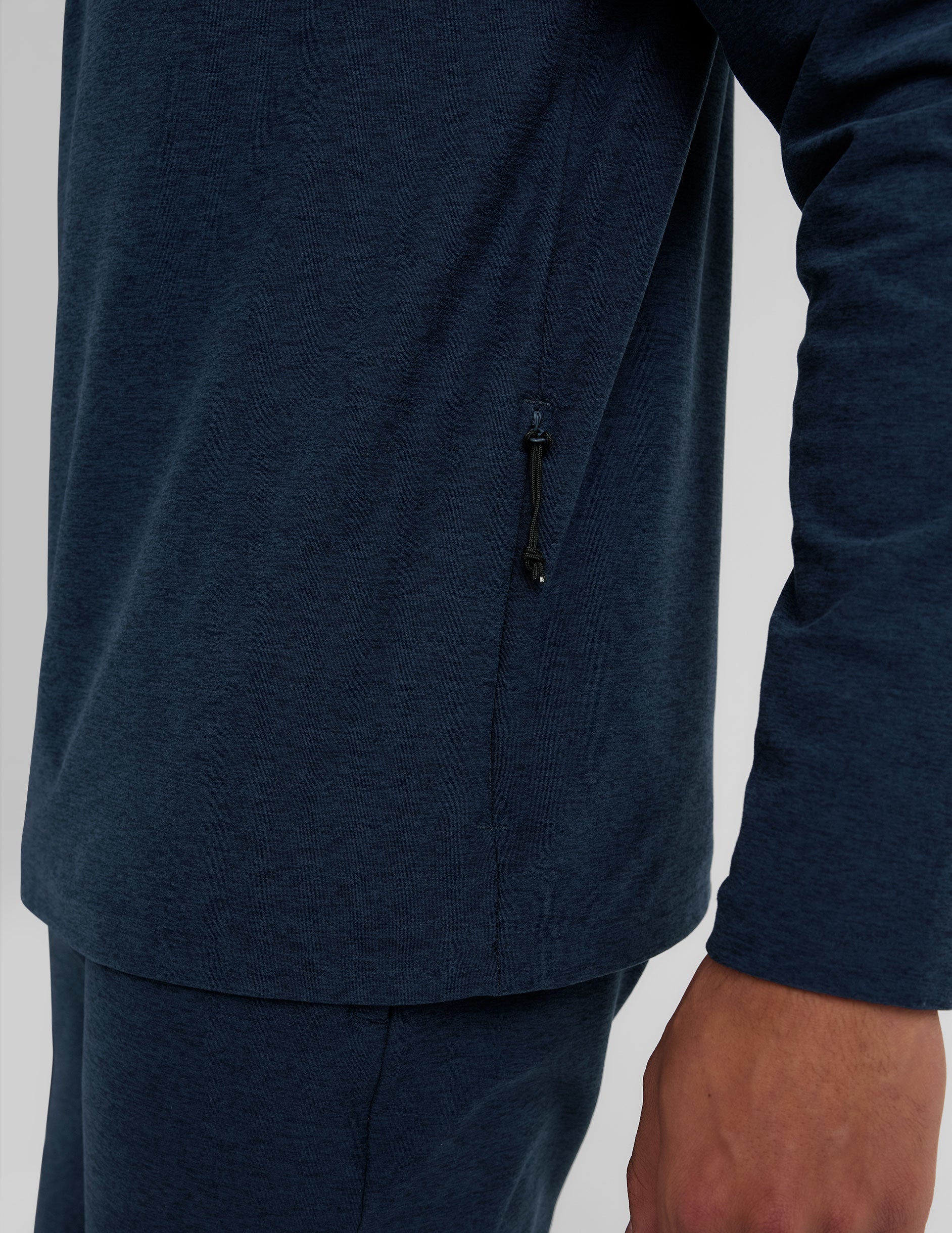 Ultra-Soft Spacedye Men's Quarter Zip Pullover: Moisture-Wicking, Slim Fit, Secure Pocket