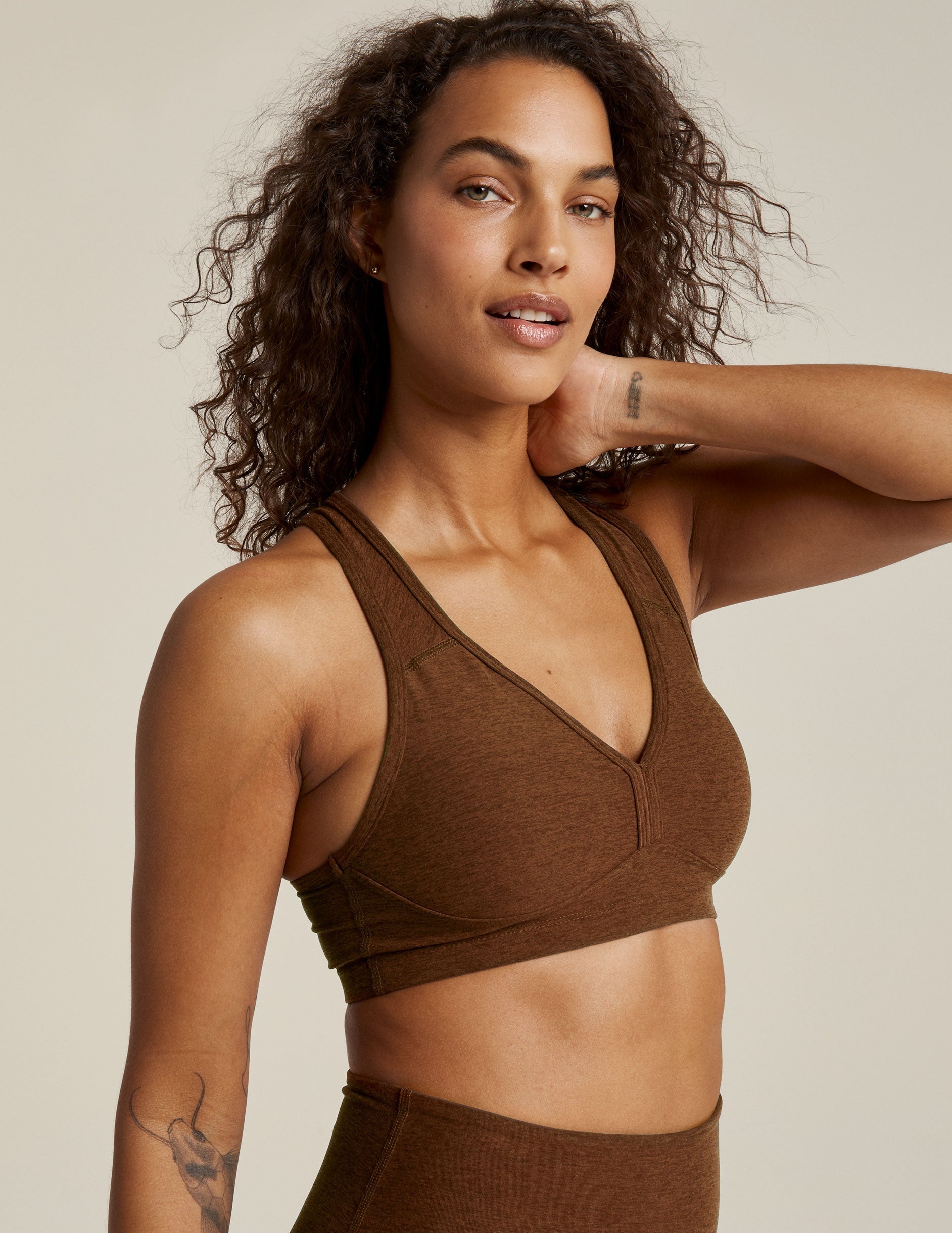 Beyond Yoga Spacedye Lift Your Spirits Padded Medium Support Racerback Sports Bra