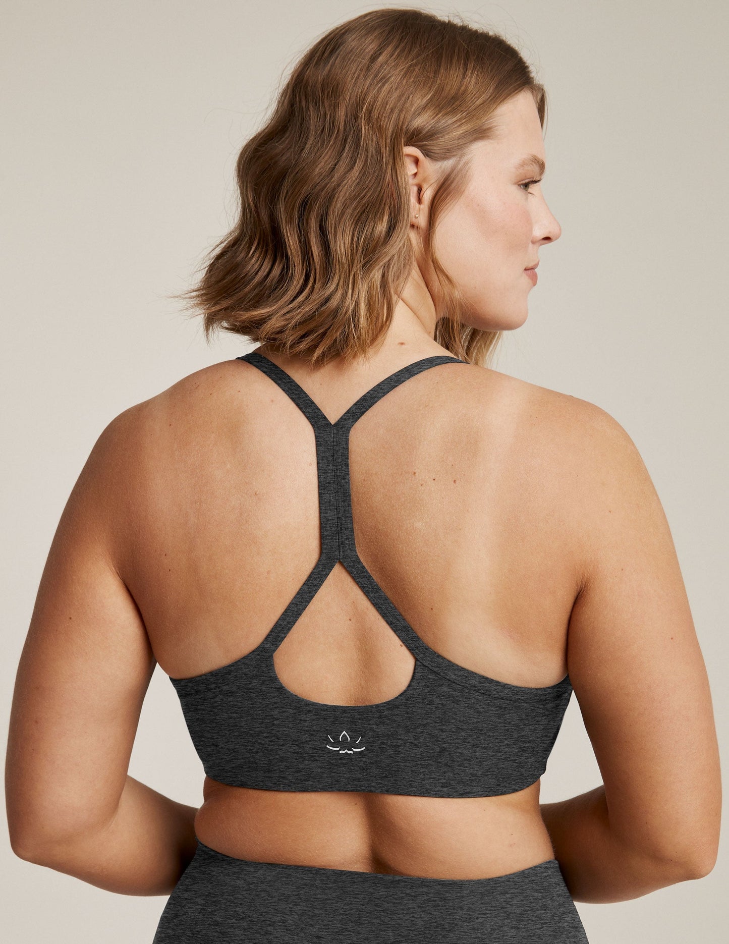 Soft Spacedye Slim Racerback Yoga Sports Bra: Moisture-Wicking, UV Protection