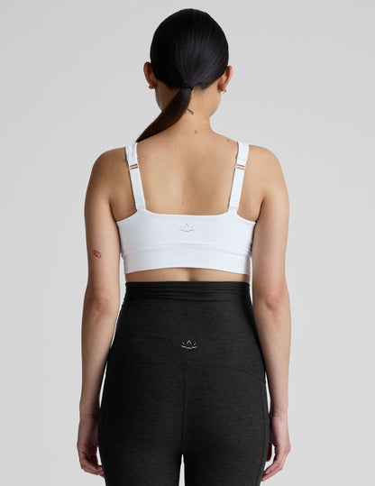 Soft Spacedye Fabric Longline Nursing Bra with Easy Pull-Down Access