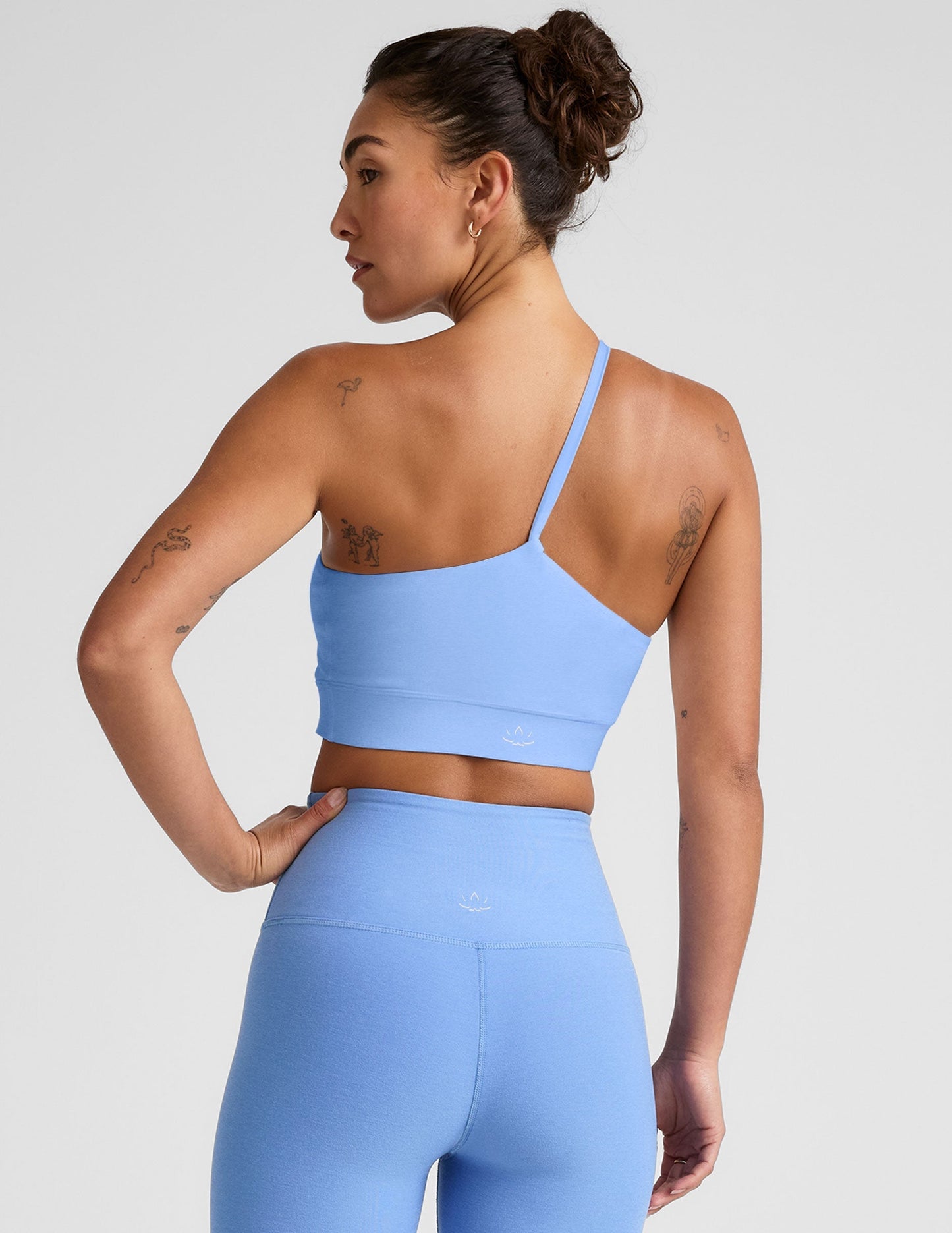 Ultra-Soft Spacedye One Shoulder Long Line Bra for Yoga & Pilates