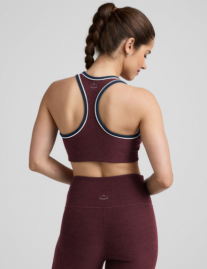 Beyond Yoga Spacedye Ready Scoop Neck Racerback Sports Bra with Contrast Piping