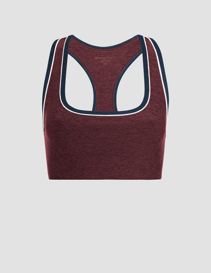 Beyond Yoga Spacedye Ready Scoop Neck Racerback Sports Bra with Contrast Piping